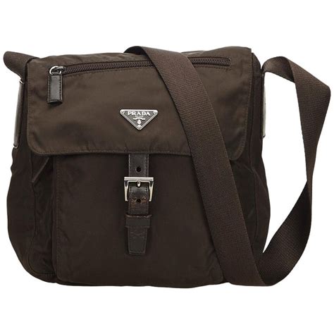 prada messenger bag brown|prada nylon messenger bags.